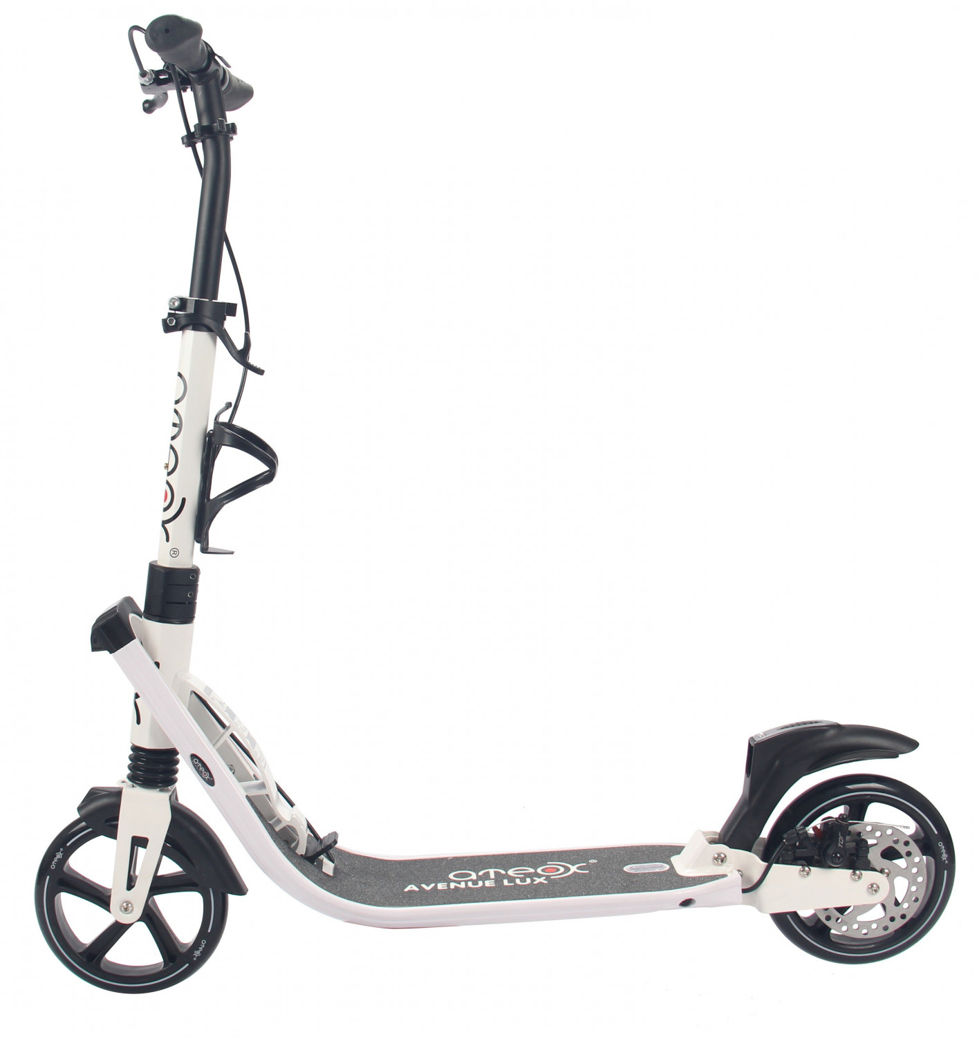 Самокат ATEOX AVENUE LUX складной с амортизаторами и ручным дисковым тормозом