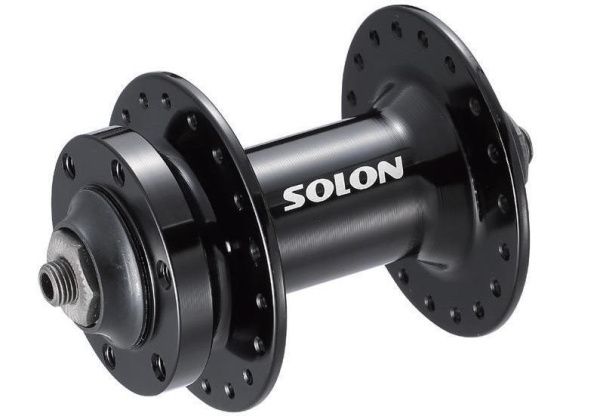 Втулка передняя Solon DH802F 36H DISC M9*100mm,эксцентрик, крепление IS6, черная Втулка передняя Solon DH802F 36H DISC M9*100mm,эксцентрик, крепление IS6, черная