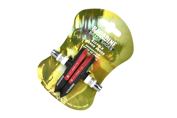 Колодки тормозные Baradine 959V, МТВ, 72мм,черно-красные